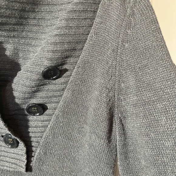 Style & Co Gray Grey Sweater Dress Buttons Accent Size M - Picture 7 of 9